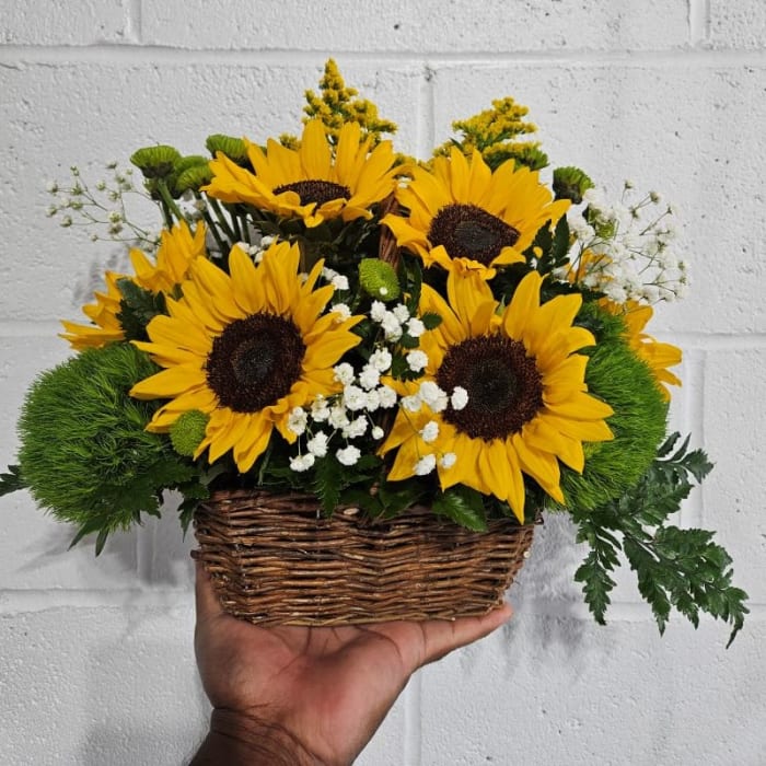 Bonita Canastita de Girasoles