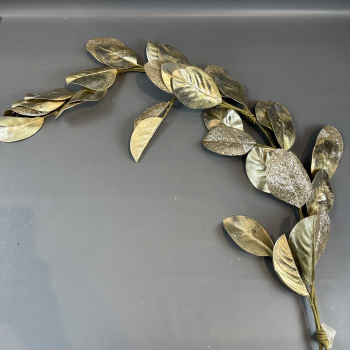 52'' GOLD MAGNOLIA LEAF GARLAND