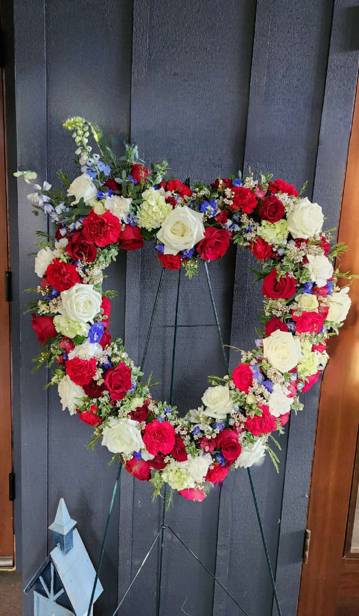 Patriotic Heart Wreath
