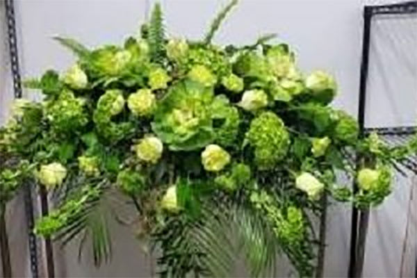 Green Casket Spray