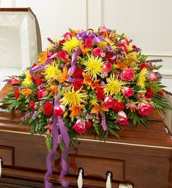 Treasured Memories Half Casket Cover – Bright