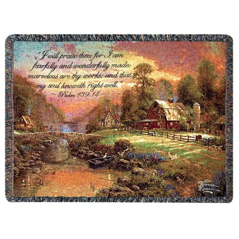 Sunset at Riverbend Farm Throw