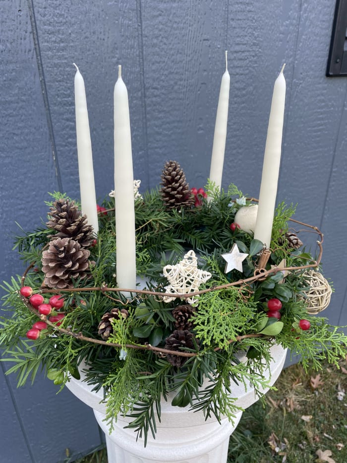 Evergreen Advent Wreath
