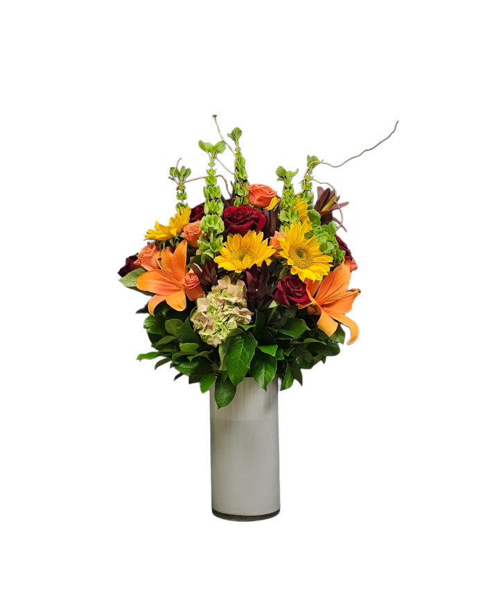 FL-18 Arreglo de rosas, lirios, girasoles y hortensias
