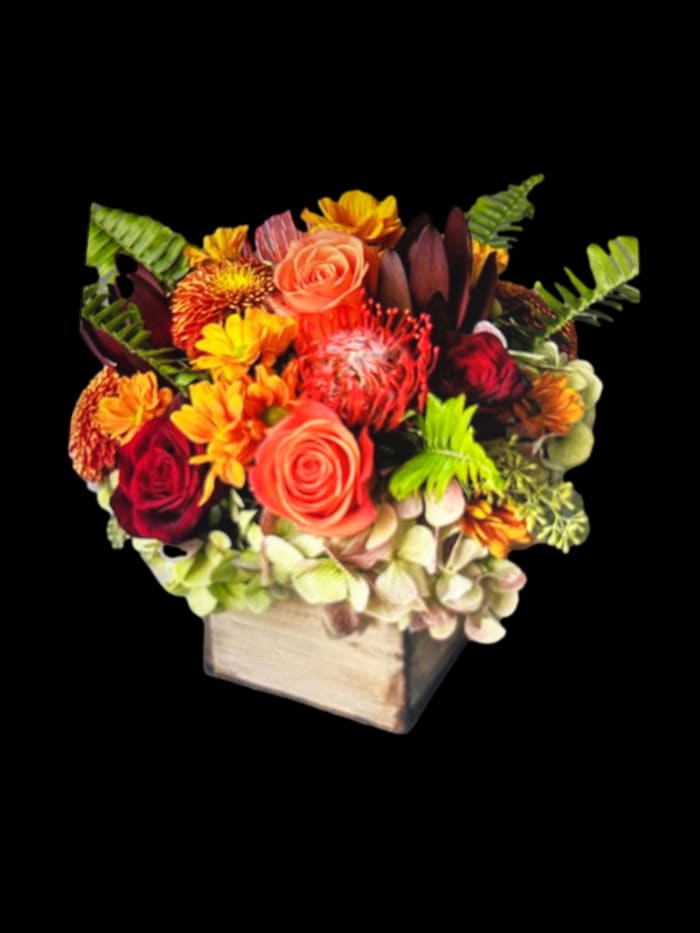 Protea & Roses Wood Box