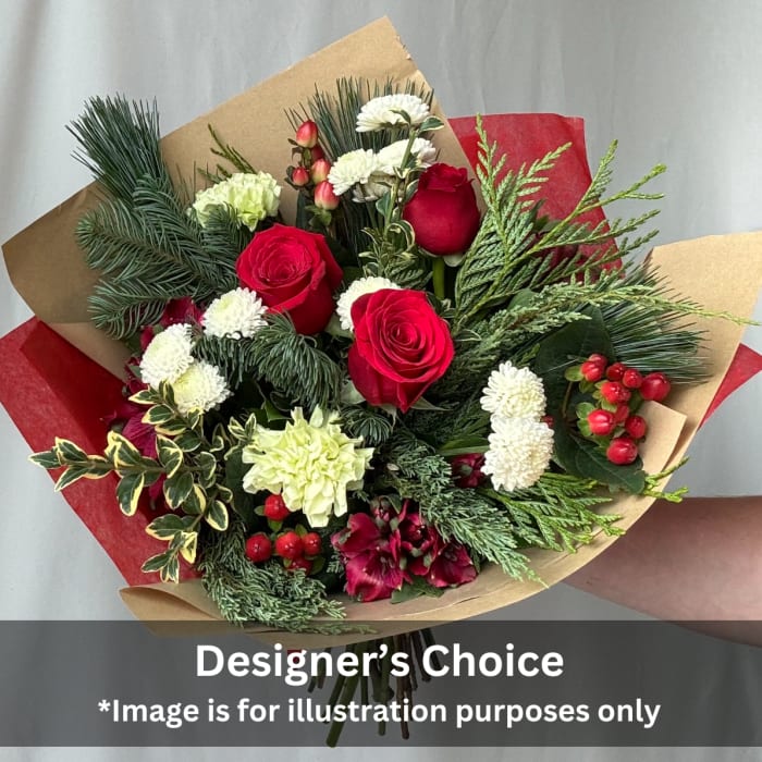 Designer's Choice Winter Wrapped Bouquet