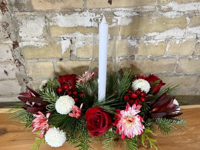 Festive Long and Low Centerpiece