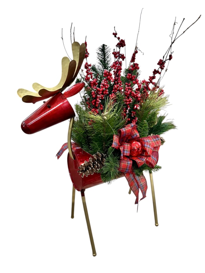 Festive Elegance Silk Reindeer