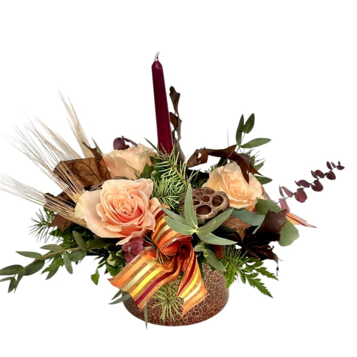 Autumn Rose Glow Centerpiece