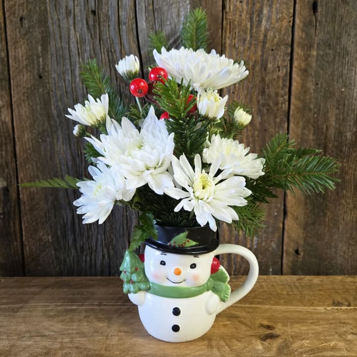 JUDYS Snowman Mug Bouquet