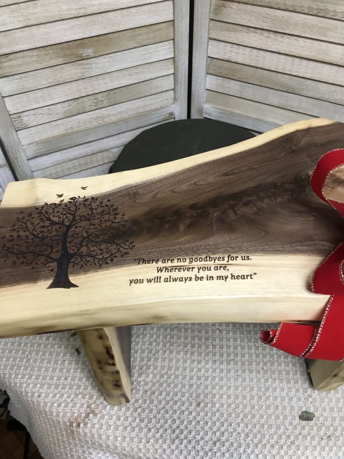 Locally Sourced Hand-Crafted Timber Bench By Ann Jones