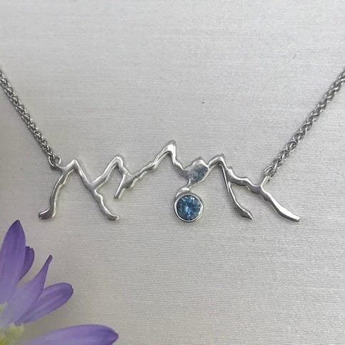 Montana Sapphire Mountain Necklace
