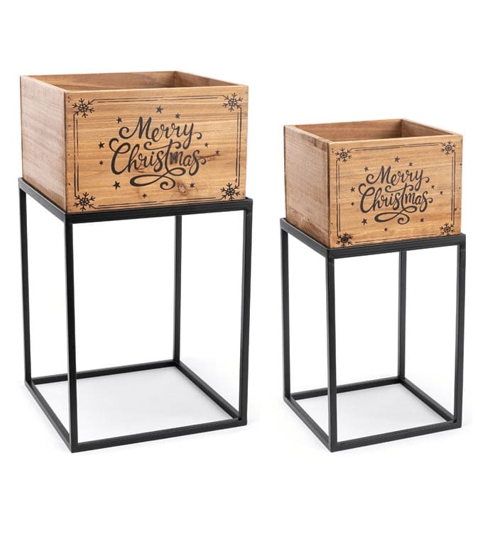 Merry Christmas Box on Stand 2 sizes