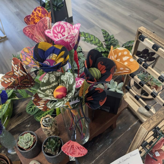 Recycled Sari Flower