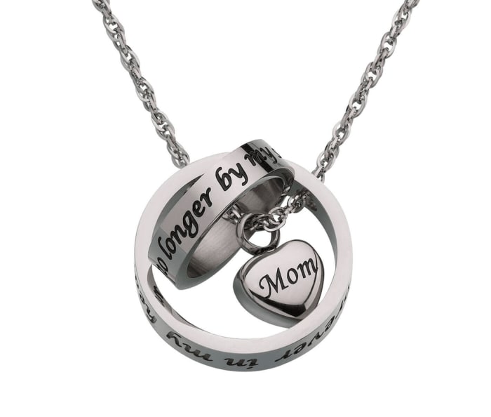 Cremains Memorial Necklace Mom Forever in My Heart
