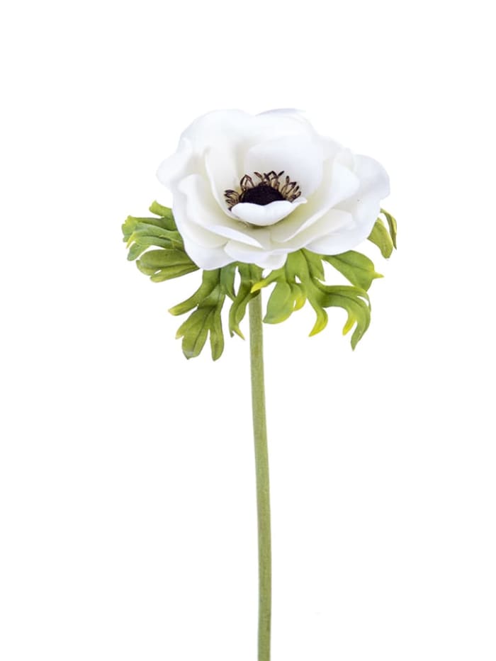 22'' WHITE POPPY ANENOME REAL TOUCH