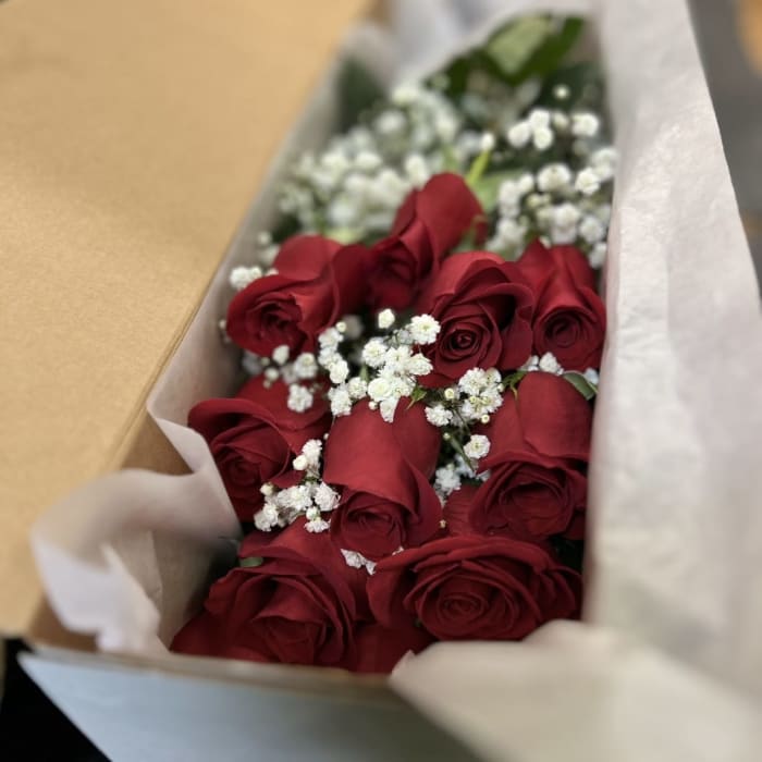 Long stem Dozen Rose Box