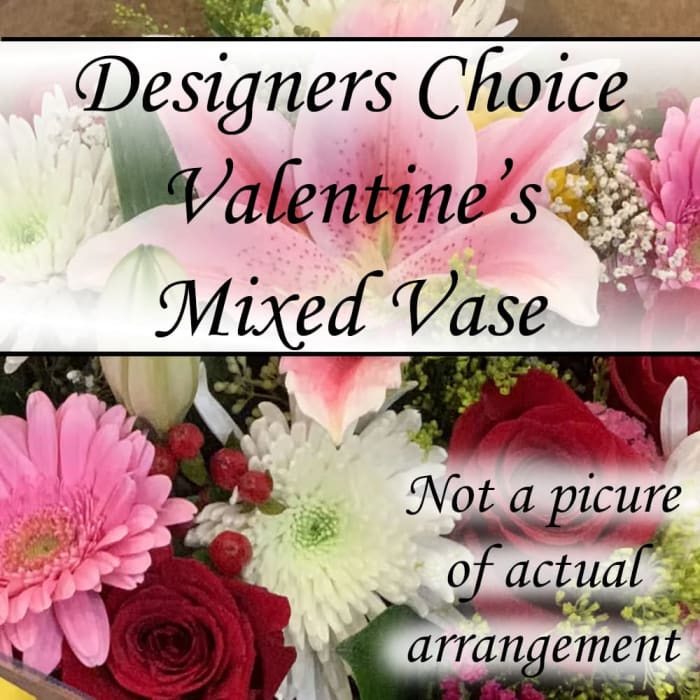 ARVDDC - DESIGNER CHOICE MIXED VALENTINE VASE