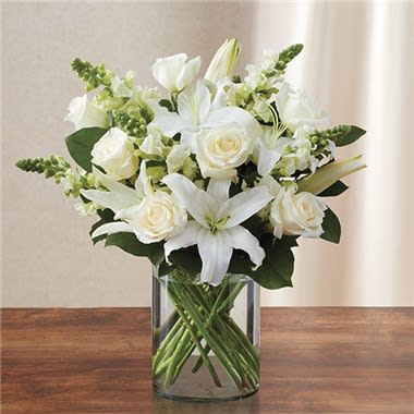 Classic All White Arrangement™ For Sympathy