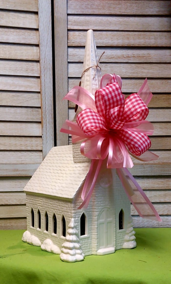 Ceramic Church Tall Steeple