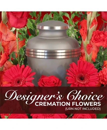 ELEGANT MEMORIAL FLORALS CREMATION DESIGNER'S CHOICE  (URN NOT INCLUDED)