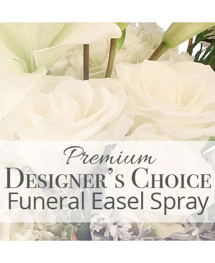 PREMIUM FUNERAL EASEL SPRAY PREMIUM DESIGNER'S CHOICE