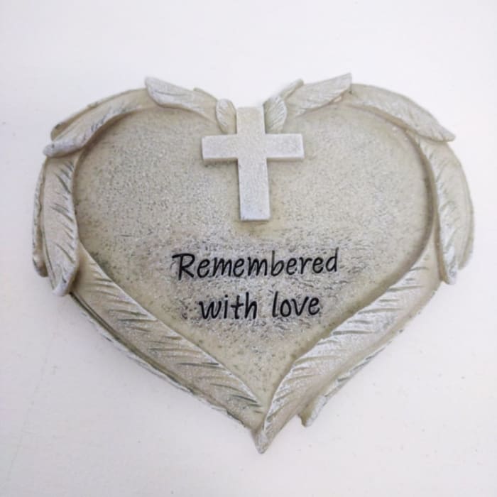 Sympathy Heart with Cross