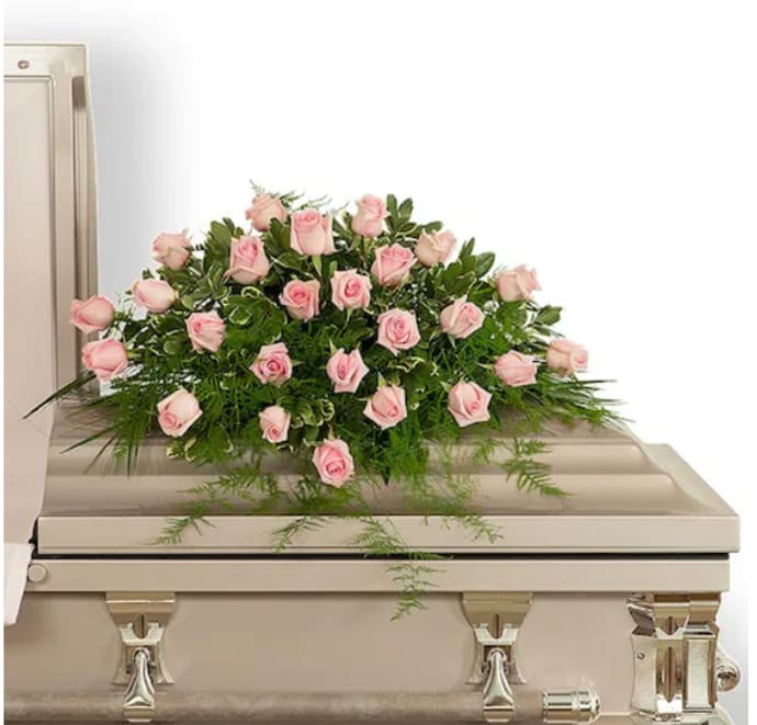 Pink Tranquility Casket Spray