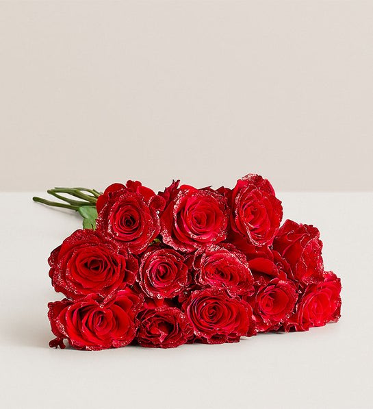 Red Glitter Roses