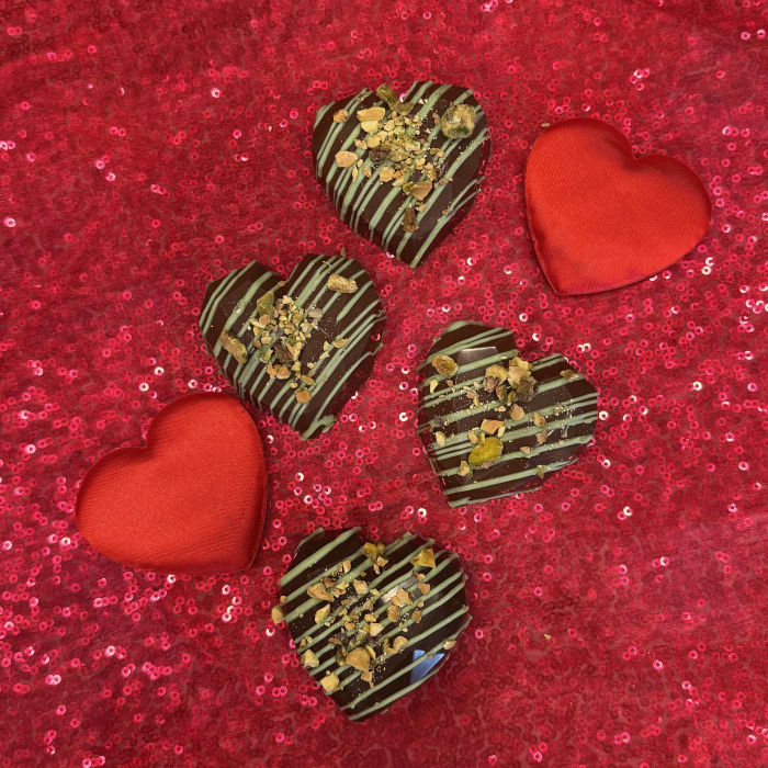 Dubai Chocolate Hearts