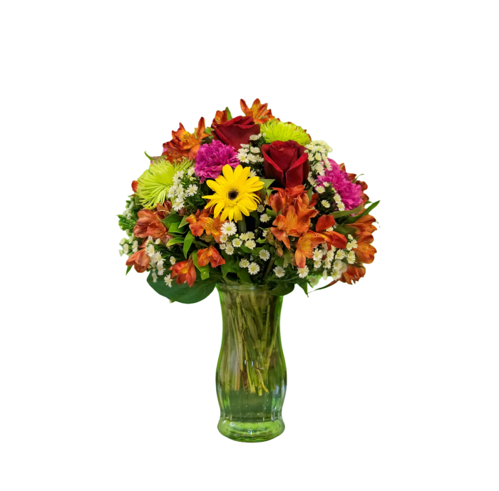 HB-4 Arreglo de rosas, spiders, claveles y alstroemerias