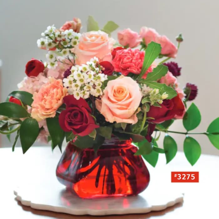 Red and Peach Rosie Posie