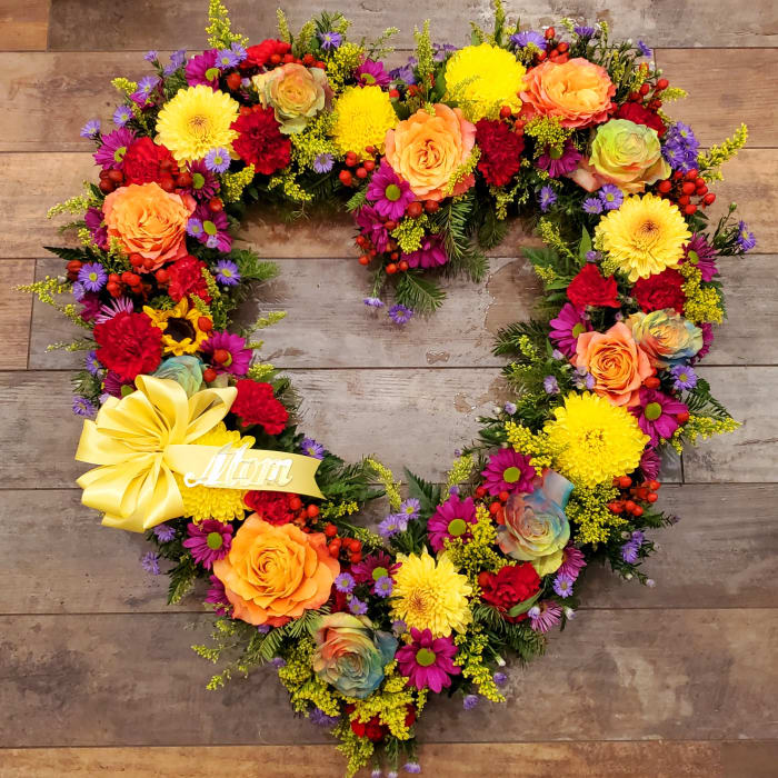 Harvest Rainbow Heart-shaped Wreath