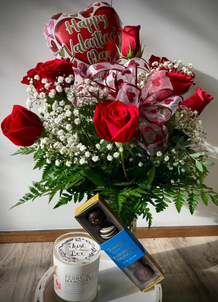 Dozen Red Roses Bundle