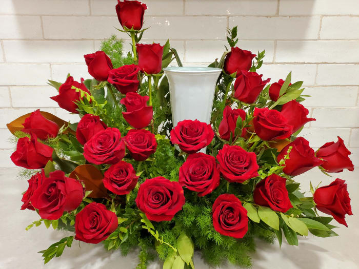 Red Rose Cremation Tribute