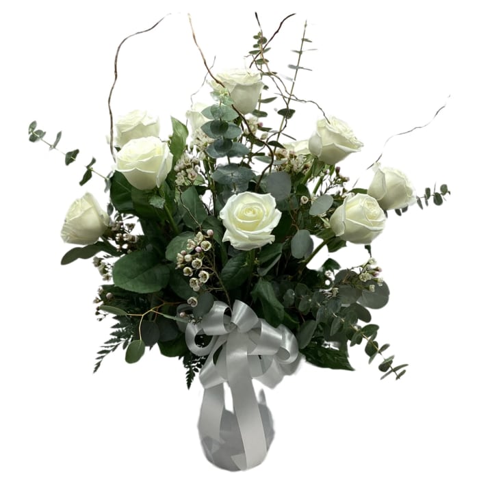 1 Dozen White Roses