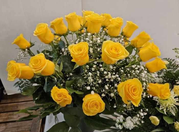 Yellow Roses in a vase