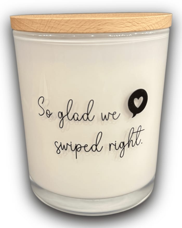So glad we swiped right candle Sugared Citrus