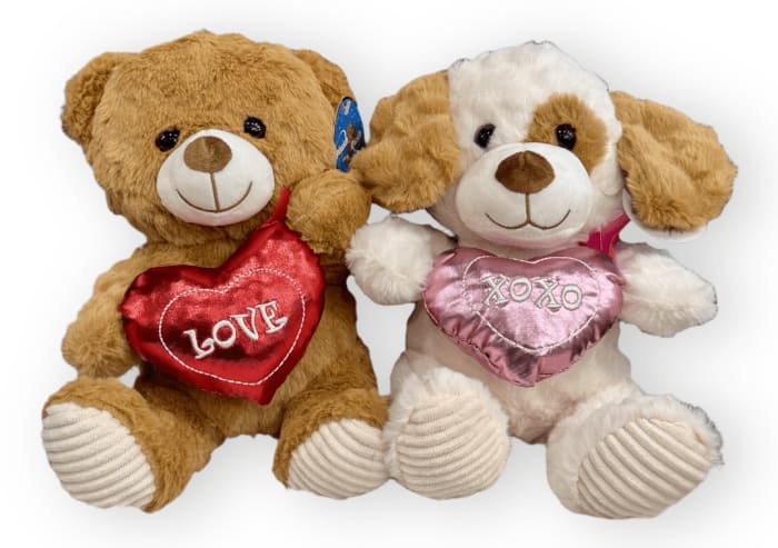 10" Paws and Hugs Valentine Duo