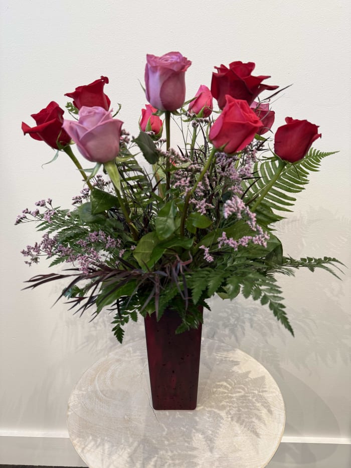 Dozen Mix Red, Purple, Pink