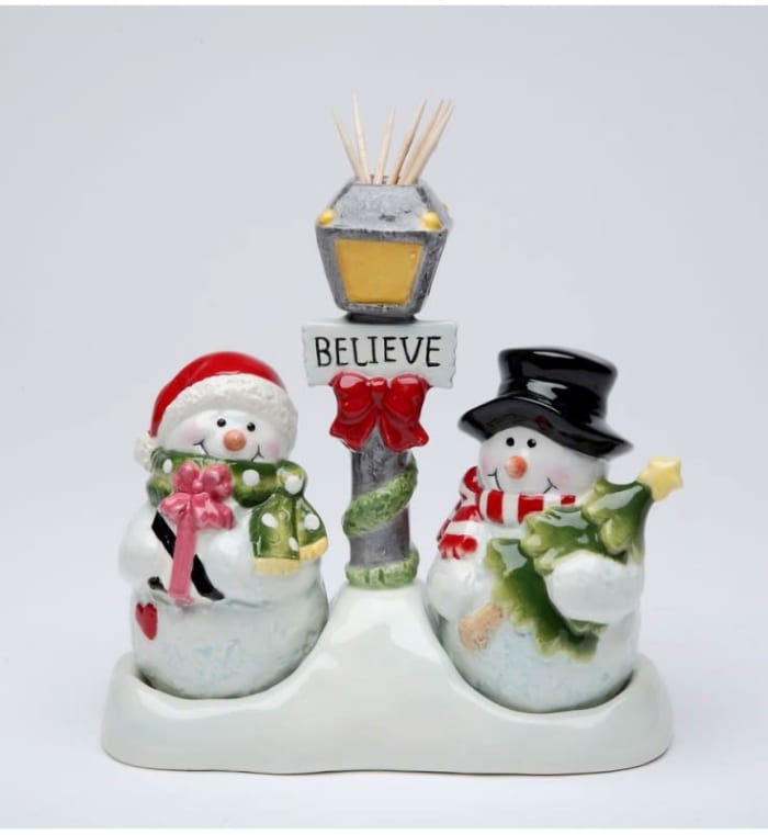 Snowman s/p toothpick holder