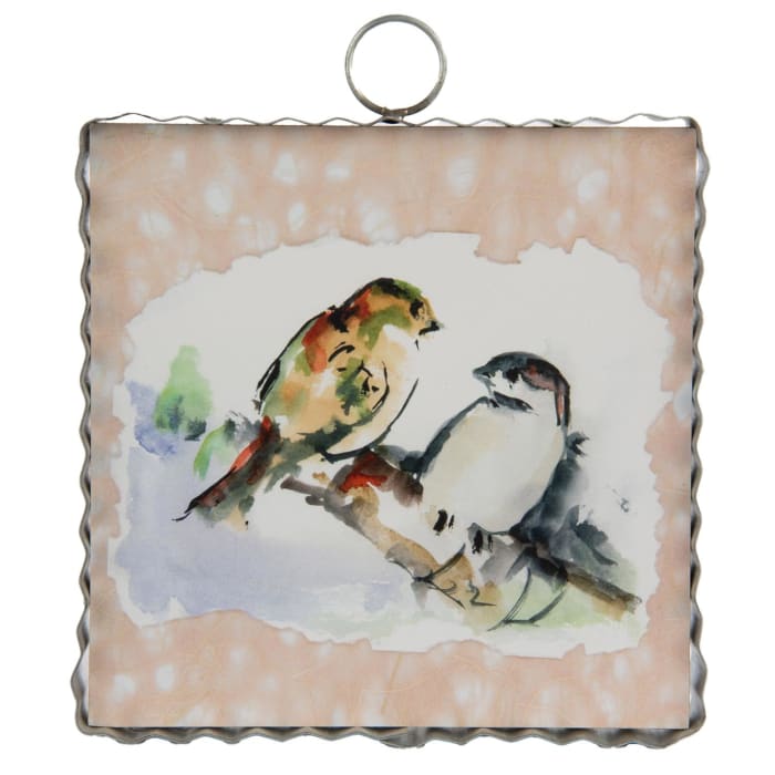 Mini Chick a dee Watercolor Print
