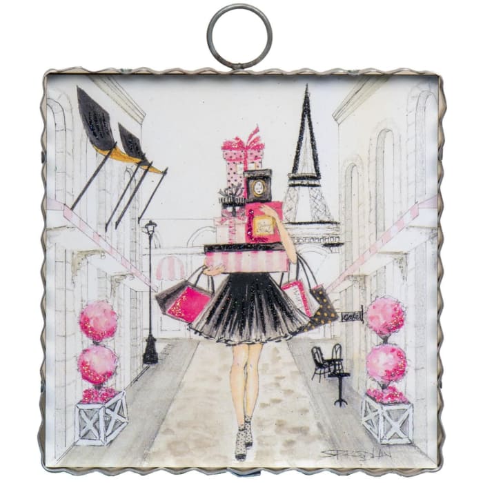 Mini French Shopping Spree Print