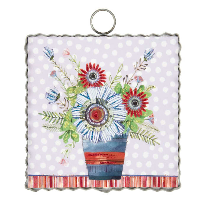 Mini Bucket of Flowers Print