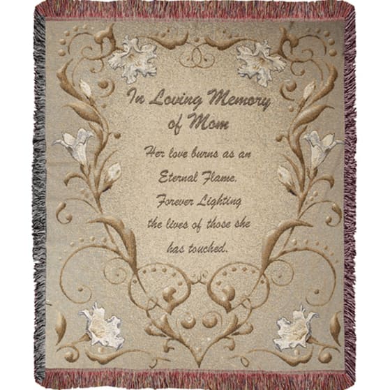 In Loving Memory of Mom Woven Tapestry Throw