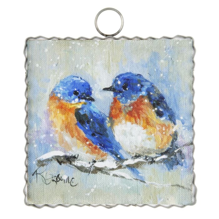 Mini Water Blue Birds Print
