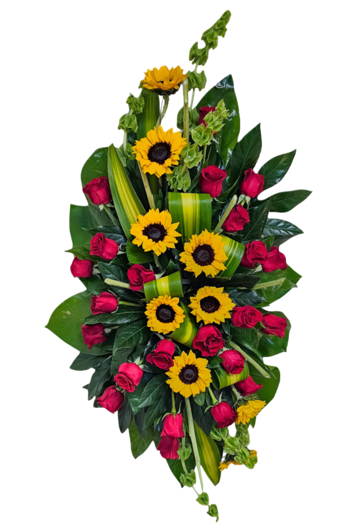 C-41 Corona de rosas y girasoles