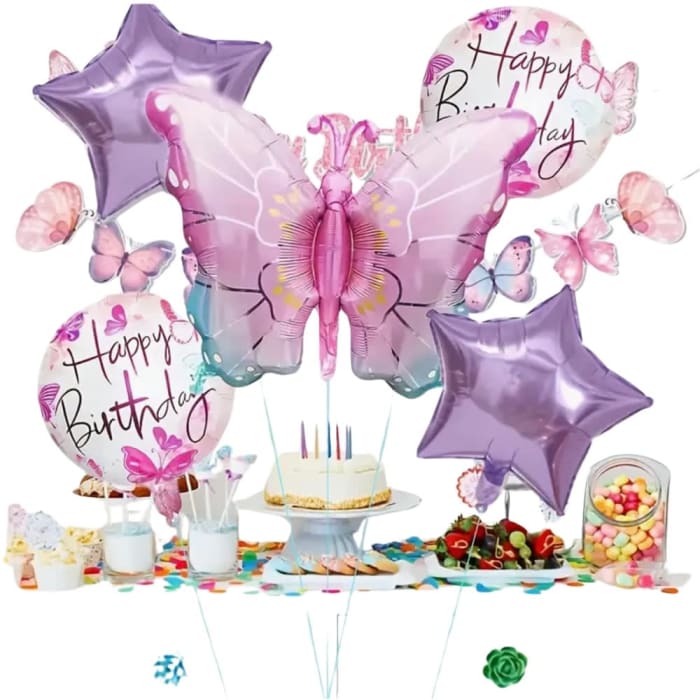 Butterfly Happy Birthday Balloon Bouquet