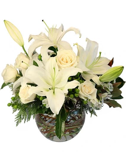 FROSTY BLOOMS
FLOWER ARRANGEMENT