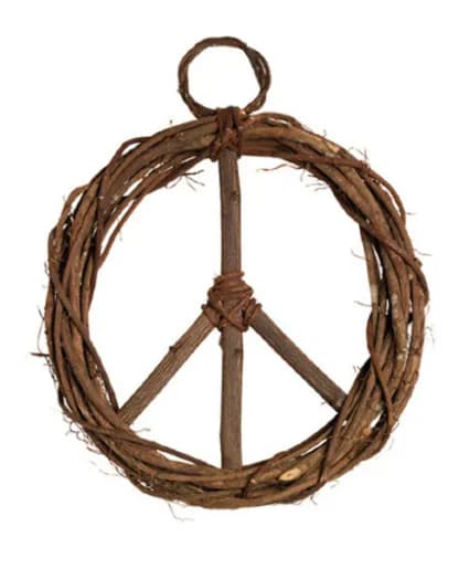 PEACE WREATH HANDMADE WOVEN  PEACE WREATH